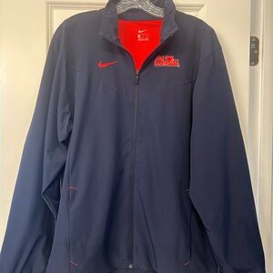 Nike Men's Dark Blue and Red OnField Jacket, Size S